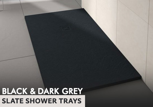 Black & Dark Grey Slate Shower Trays